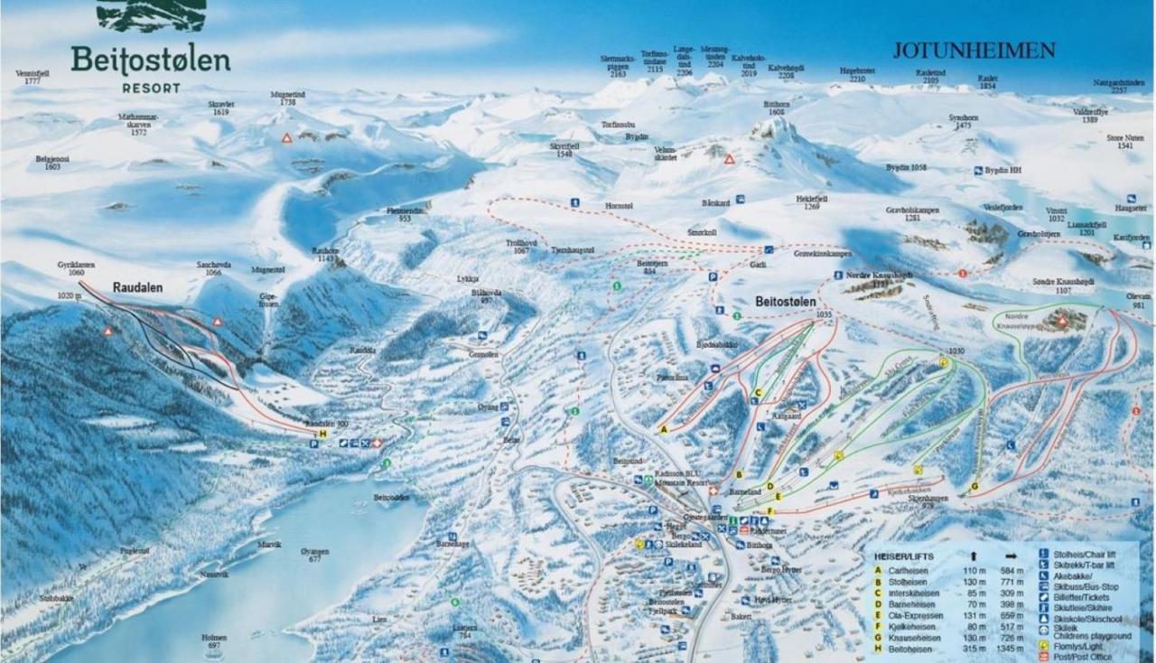 Leilighet Beitostolen Sentrum, Terrasse Og Innendors Parkering Екстериор снимка